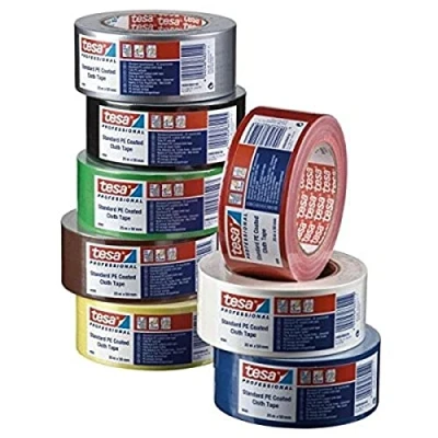 Abbildung von TESA Nastro adesivo in tela plastificata 50mm x 25m, 25 m, Hvid, 50 mm