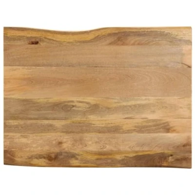 Abbildung von vidaXL Tischplatte, Holzplatte für Tisch Esstisch Couchtisch, Massivholzplatte Baumkante, Ersatztischplatte, 90x80x2,5cm Raues Mango Massivholz