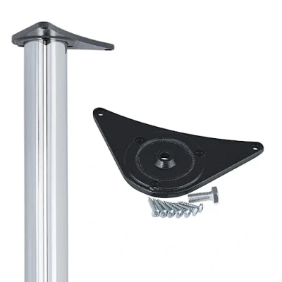 Abbildung von Gedotec Tischbeine Metall Chrom poliert D 60 mm [EXTREM STABIL] 1 Stück Tischfüße I Höhenverstellbar Höhe 710 + 30 inkl. Befestigungsmaterial Table Legs