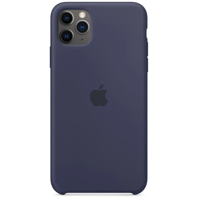 Abbildung von Apple iPhone 11 Pro Max Hülle Silikon Original Soft Case/Backcover Handyhülle Blau