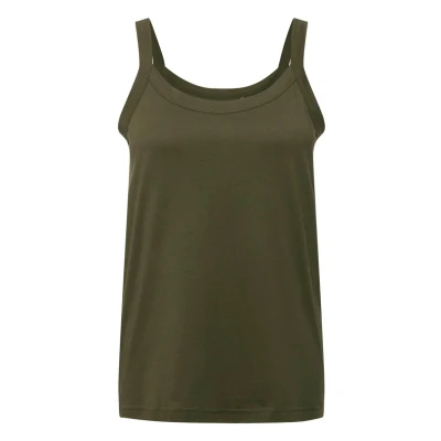 Abbildung von Ulla Popken Spaghetti Top, Damen, Größe: 58/60, Forest green