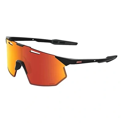 Abbildung von 100% Unisex L60001 00003 Sonnenbrille, Soft Tact Black with Hiper Red Multilayer Mirror Lens, 5in