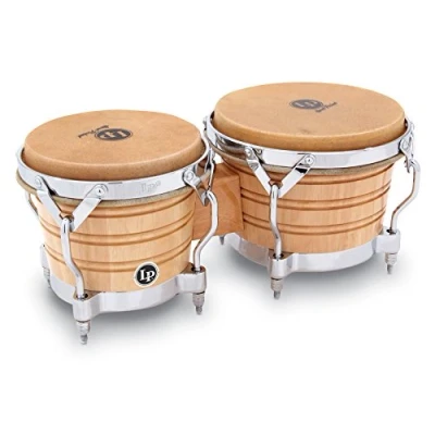 Abbildung von LP Latin Percussion LP813602 Generation II Wood Bongo Natural Chrome Hardware