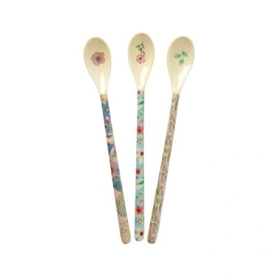 Abbildung von Rice Latte Macchiato Löffel 6er SET Blumen Muster