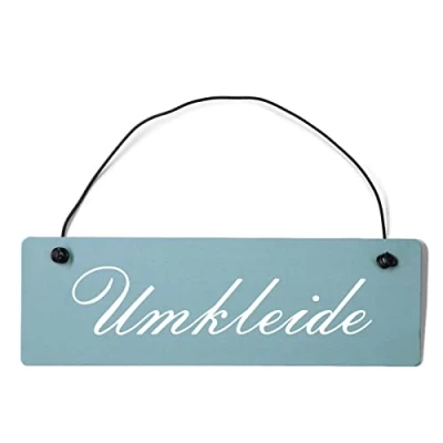 Abbildung von Homeyourself Umkleide Dekoschild Türschild gelb mit Draht