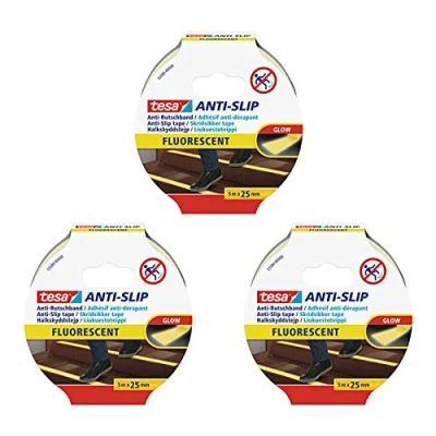 Abbildung von tesa Anti Rutschband, 5 m x 25 mm (3X fluoreszierend, 5mx25mm)