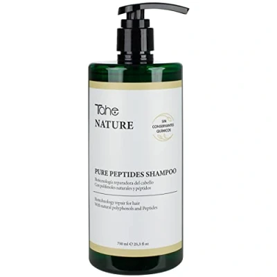 Abbildung von Tahe Nature Pure Peptides sulfatfreies Shampoo mit Biotechnologie zur Reparatur der Haare, 750 ml