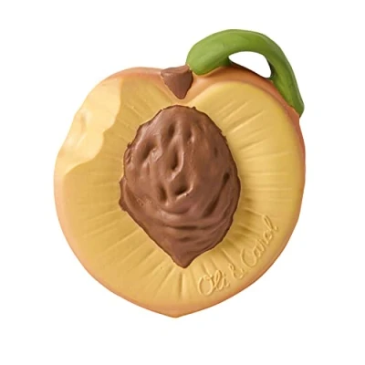 Abbildung von Oli &amp; Carol Baby Beißring aus Naturkautschuk Pfirsich, Orange, Palm Peach
