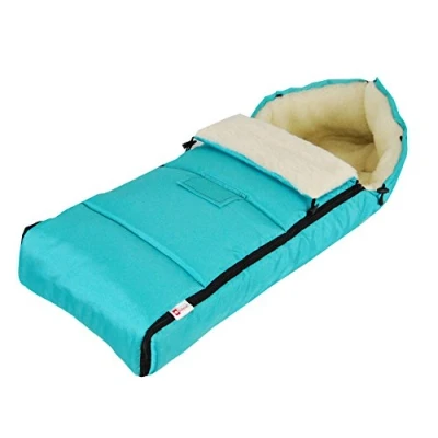 Abbildung von BABYLUX Fußsack LAMMWOLLE 105cm Winterfußsack Kinderwagen Babyschale (Minze)