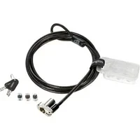 Abbildung von Kensington Universal 3 in 1 Laptopschloss mit Schlüssel, Anti Diebstahl Sicherheitsschloss für Computer, Hidden Pin Technologie, 1,8 m Langes Karbonstahlkabel, K62318WW