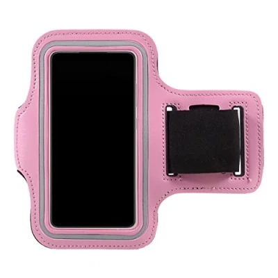 Abbildung von CoverKingz Universal Sportarmband Handy Tasche für alle Smartphones von 4,5 5,85 Zoll Armtasche mit Schlüsselfach Laufarmband Joggen Sport Handyhülle Rosa