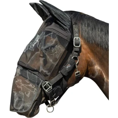 Abbildung von HKM Fliegenmaske Premium Mit Nüsternschutz Schwarz Pony Agradi.deVerkauft von Agradi