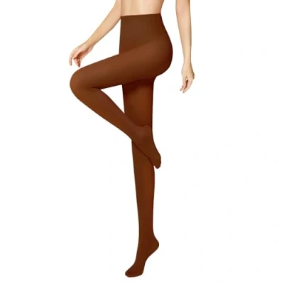 Abbildung von Libella bunte Strumpfhose Damen blickdichte Feinstrumpfhose für Mikrofaser 80 DEN in Klassischen und Trendfarben Dunkelbraun M
