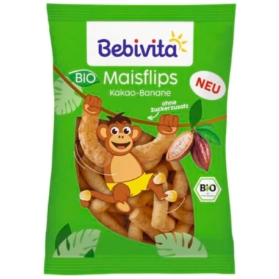 Abbildung von Bebivita Knabberprodukte Maisflips Kakao Banane, 30g, 7er Pack (7x30g)