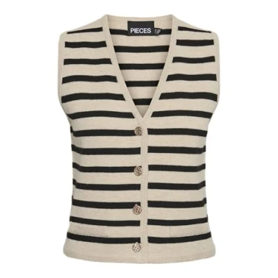 Abbildung von Pieces Pcnisa VEST Weste, Damen, Größe: Medium, Cloud dancer/black