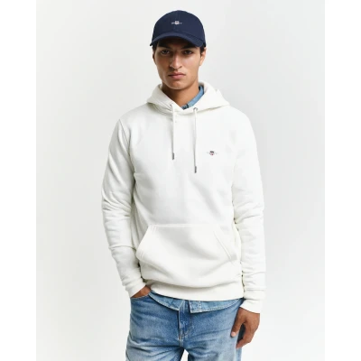 Abbildung von GANT Shield Hoodie Kapuzenpullover, Damen, Größe: XXL, Eggshell