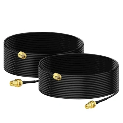 Abbildung von Bingfu RP SMA Stecker auf Buchse Kabel 5m RG174 WiFi Antennenverlängerungs Koaxialkabel (2 Stück) für Drahtlose Mini PCI Express PCIE Netzwerkkarten Adapter Router Gateway