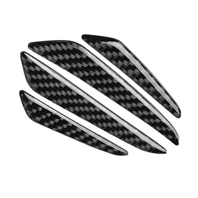 Abbildung von WeFoonLo 4 stücke Schwarz Kohlefaser Auto Tür Bump Protector Aufkleber für SUV Pickup Truck Item Name (aka Title)