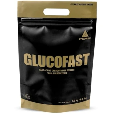 Abbildung von PEAK Glucofast 3000g I 60 Portionen Maltodextrin Vitamin Complex Masseaufbau vegan glutenfrei Kohlenhydrat Pulver hohe Bioverfügbarkeit 3000 g
