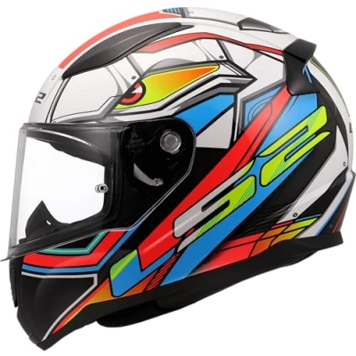 Abbildung von LS2, Integraler Motorradhelm RAPID II XDRON Gloss White Neon Orange, 3XL