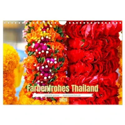 Abbildung von Farbenfrohes Thailand (Wandkalender 2025 DIN A4 quer), CALVENDO Monatskalender