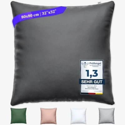 Abbildung von Kissenbezug Mikrofaser Allergiker Kopfkissenbezug unfassbar weich, Wolkenfeld, Größe 80x80, 40x80 und 70x90 cm I versteckter Reißverschluss