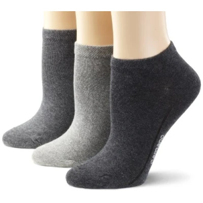 Abbildung von Camano Sneaker Socken im 3er Pack, grau/weiß/schwarz, Gr. 35 38