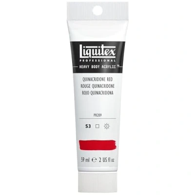 Abbildung von Liquitex 1045112 Professional Heavy Body Acrylfarbe in Künstlerqualität mit ausgezeichneter Lichtechtheit buttriger Konsistenz, 59ml Tube Quinacridone Rot