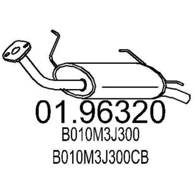 Abbildung von MTS 01.96320 Endschalldämpfer 780 NISSAN: Primera Limousine, Hatchback