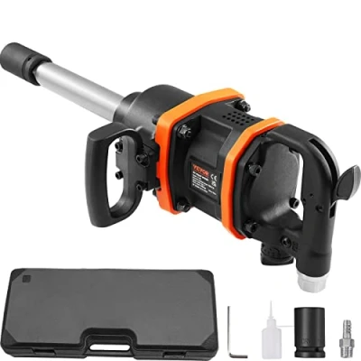 Abbildung von VEVOR Druckluft Schlagschrauber Max. Lösemoment 4284Nm, Vierkant 2,54cm (1Zoll) Betriebsdruck 13,8bar vibrationsarmer und geräuscharmer Druckluftschrauber zum Anziehen Lösen von Schrauben