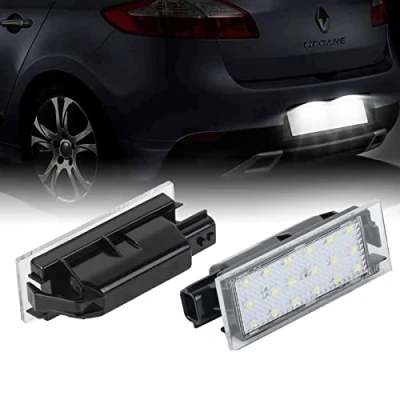 Abbildung von OZ LAMPE LED Kennzeichenbeleuchtung für Renaul t Vel Satis Twingo II Clio III IV Espace Laguna Phase Master Megane III, Kennzeichen mit Canbus, Nummernschildbeleuchtung 2 Stücke