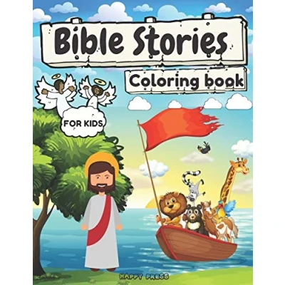 Abbildung von Bible Stories Coloring Book for Kids: Activity Fun Kids Toddlers and Adults Color Through the Illustrated