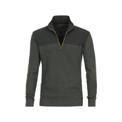 Abbildung von Casamoda Troyer UNI Strickpullover, Herren, Größe: Medium, Grün