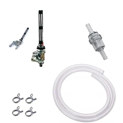 Abbildung von UNIVERSAL KRAFTSTOFFHAHN M10x1 + BENZINSCHLAUCH BENZINFILTER SCHLAUCHKLEMME MOPED MOTORRAD HERCULES KREIDLER ZÜNDAPP PGT 103 MOTOBECANE MBK 41 51 BENZINHAHN BENZIN MOFA MOKICK