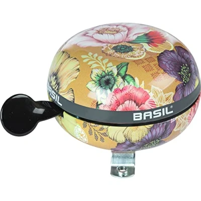 Abbildung von Fahrradklingel Basil Bloom Field Big Bell Ø80mm Honey Yellow