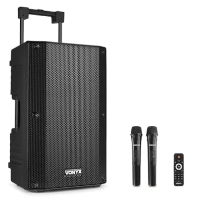 Abbildung von Vonyx VSA500 ABS 12&quot; tragbarer Lautsprecher mit Bluetooth und 2x