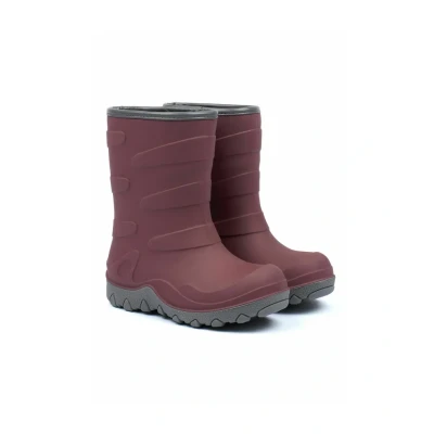 Abbildung von Mikk line Schneestiefel Kinder 34 Rose Brown Gefütterte Gummistiefel Winter Gefüttert Warm Thermo