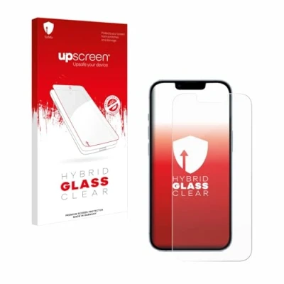 Abbildung von upscreen Schutzglas für Apple iPhone 14 Schutzfolie, Glas Folie [Klar, 9H Panzerschutz, Anti Fingerprint]