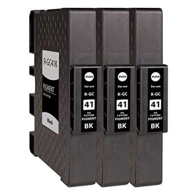 Abbildung von Supply Guy 3 Druckerpatronen kompatibel mit Ricoh GC 41 BK Schwarz für Aficio SG2100n SG3100Series SG3100snw SG3110dn SG3110dnw SG3110n SG3110 Series sfnw SG3120Bsf