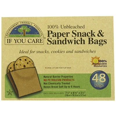 Abbildung von If You Care Snack &amp; Sandwichbeutel FSC ungebleicht 48 Stück 19x16x5,7cm