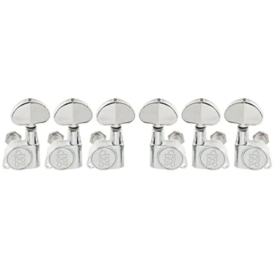 Abbildung von Wilkinson 3L3R EZ Lok Gitarre Mechaniken Stimmwirbel Guitar Tuners Tuning Pegs Machine Heads für Epiphone Les Paul SG E oder Akustikgitarre, Chrom