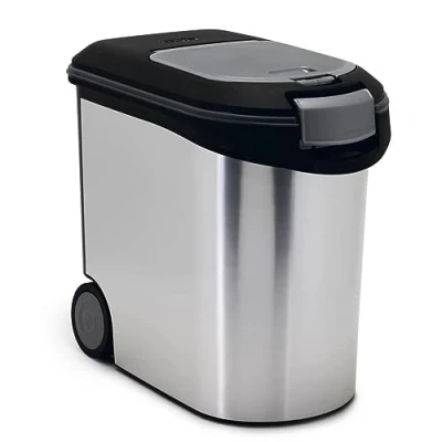 Abbildung von Curver Futter Container 12kg I 35L, schwarz/Silber, 49,3 x 27,8 42,5 cm