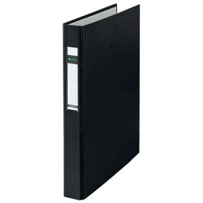 Abbildung von Leitz 42120095 Ringbuch Standard, A4, PP, 4 Ringe, 25 mm, schwarz