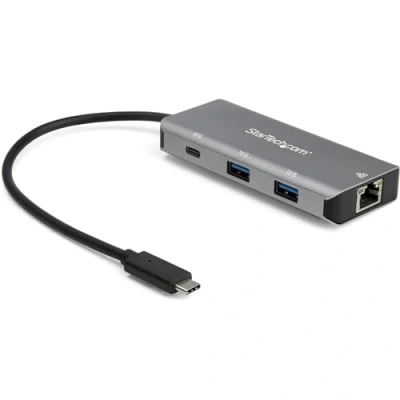 Abbildung von StarTech.com 3 Port USB C Hub (mit LAN Anschluss , 10 Gbit/s, 2x A und 1x C, 25 cm Hostkabel)