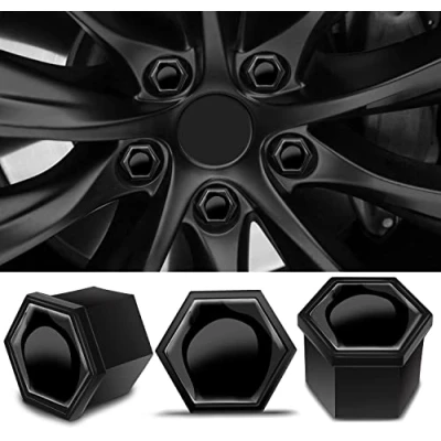 Abbildung von Radschrauben Radmuttern Felgenschloss Muttern Kappen Radmutternabdeckungen Radschraubenkappen Radmutternkappen Kunstsoff Abdeckungen Universal 19mm LB 1