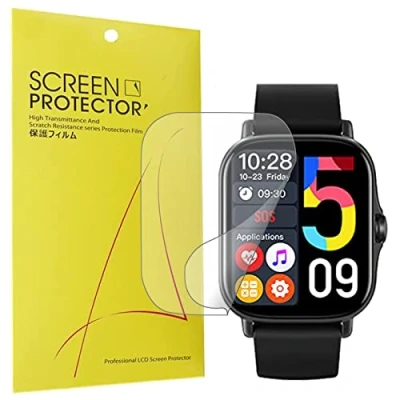 Abbildung von onetuo Schutzfolie Kompatibel für Xinbony Smartwatch 1.7 Zoll, HD klar Flexible TPU Folie [Blasenfreie] [Kompatibel mit Hülle] [Premium Qualität]Displayschutzfolie (6 Pack)