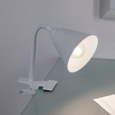 Abbildung von Paulmann 95431 Klemmleuchte Vitis mit Flexarm rund max. 20 Watt Lampe Schnurschalter Weiß Metall, Kunststoff E14 ohne Leuchtmittel