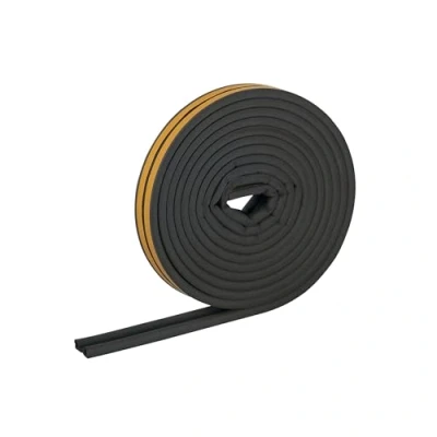 Abbildung von HELPMATE Dichtungsband selbstklebend für Fenster &amp; Türen Fensterdichtung/Türdichtung zum Isolieren von Spalten mit 2,5 bis 5 mm Breite Dichtband 9 x 5,5 (P Profil 6 Meter Schwarz)