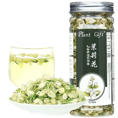 Abbildung von Plant Gift Jasmine Tea 茉莉花 Getrocknete Blumen, 100% natürlich reiner Kräutertee, loses Blattweiß Jasmin kann grüne Tee mischen, ätherisches Öl extrahieren 30G / 1Oz