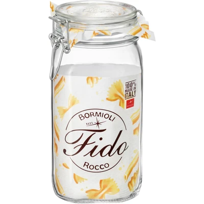 Abbildung von Bormioli Rocco Vorratsglas &quot;Fido&quot;, (Set, 6 tlg., Stück, 1,5l Fassungsvermögen), luftdicht verschließbar, mit Bügelverschluß